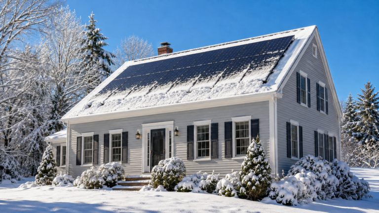 Solar Panels in New Hampshire Winter